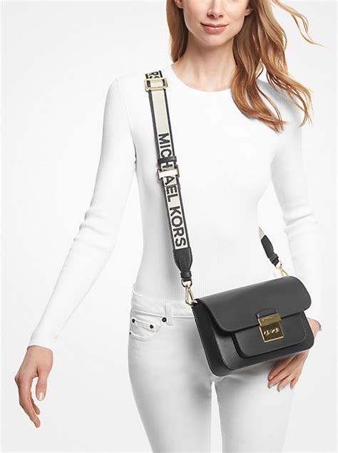 michael kors sloan editor leather shoulder bag lilac|Sloan Editor Logo and Leather Shoulder Bag .